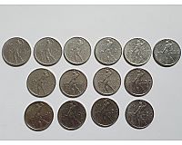 14 Stk. 50 italienische Lire 1955 - 1981